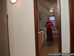 Granny Offers Her Pussy As A Payment