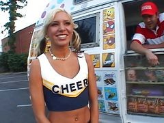 Blonde Cheerleader Kacey Jordan Pussy Fucking