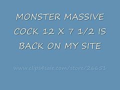 Monster Massive Uncut Cock 12 By 7 Inch