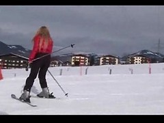 Her First Time On Skis