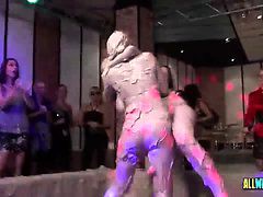 Hot Euro Sluts Love Mud Wrestling