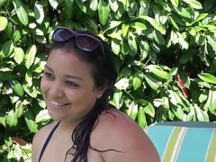 Thick Spanish Mom Fuck Hard Near Outdoor Pool