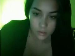 Bosomy Webcam Slut Shows Me What She Got  And Smiles To Me
