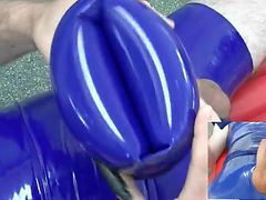 New Inflatable Latex Masturbator Orgasm