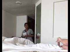Hotel Maid Catches Me Stroking My Cock!