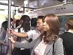 Chick Gives A Handjob On The Bus