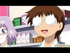 Her Big Floppy Anime Tits Squirt Milk As She