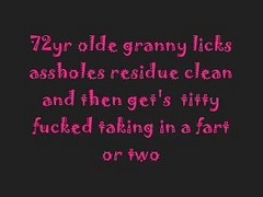 Ass Licking Granny Getting Titty Fucked