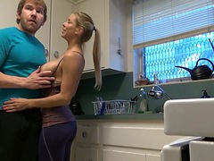 Hot Big Tit Mom Alexis - Kitchen Fuck With Young Dude