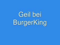 German Girl Flashing In Burger King