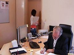 Young Naughty Assistant Fucking Her Old Boss