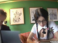 Busty Schoolgirl  Sucks And Fucks Her Teacher