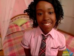 Cute Ebony Schoolgirl Fuck Diamo...