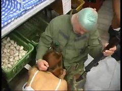 Russians Are Forced Into A Store