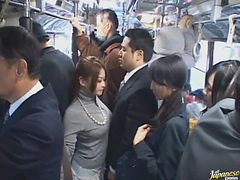 Naughty Asian Schoolgirl Giving A Blowjob In The Crowde...