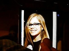 Cumming On Avril Lavigne With Glasses