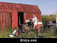Horny Big Boobs Blonde Seduces And Fucks Lucky Old Man