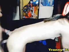 Horny Shemale Babe Fucked Hardcore On Cam