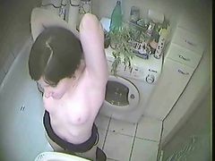 Slut Yana With Small Tits In Bathroom