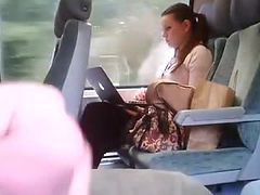Girl In Train Keeps Looking At Flasher