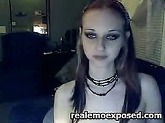 Skinny Emo Slut Having Webcam Fun