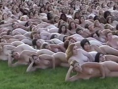 5000 Naked People Laying Out For...